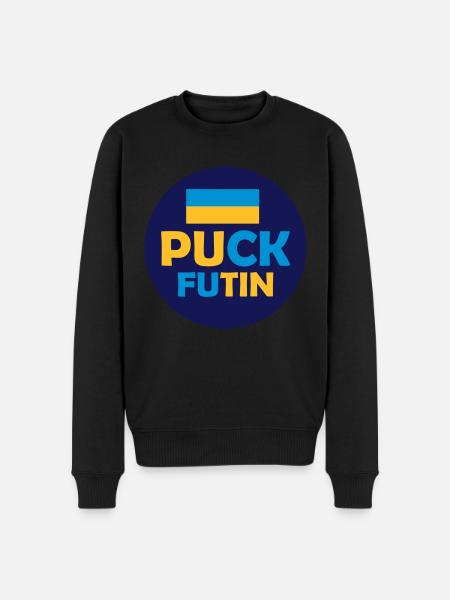 puck futin logo design - Men's Premium Organic Jumper - black