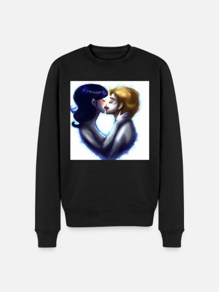 LGBT Queer kiss 🌈🌈 - Men's Premium Organic Jumper - black