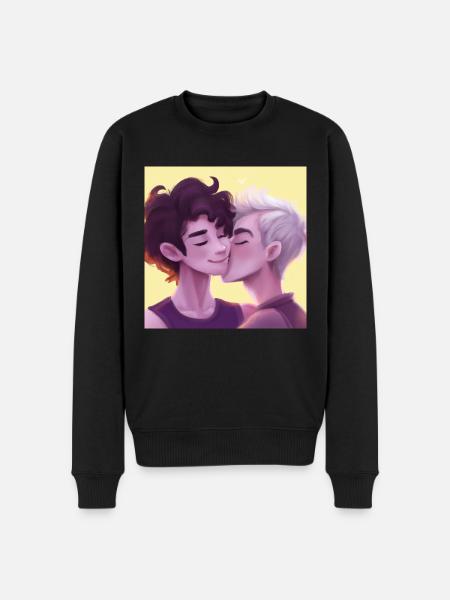 LGBT Queer kiss 🌈🌈 - Men's Premium Organic Jumper - black