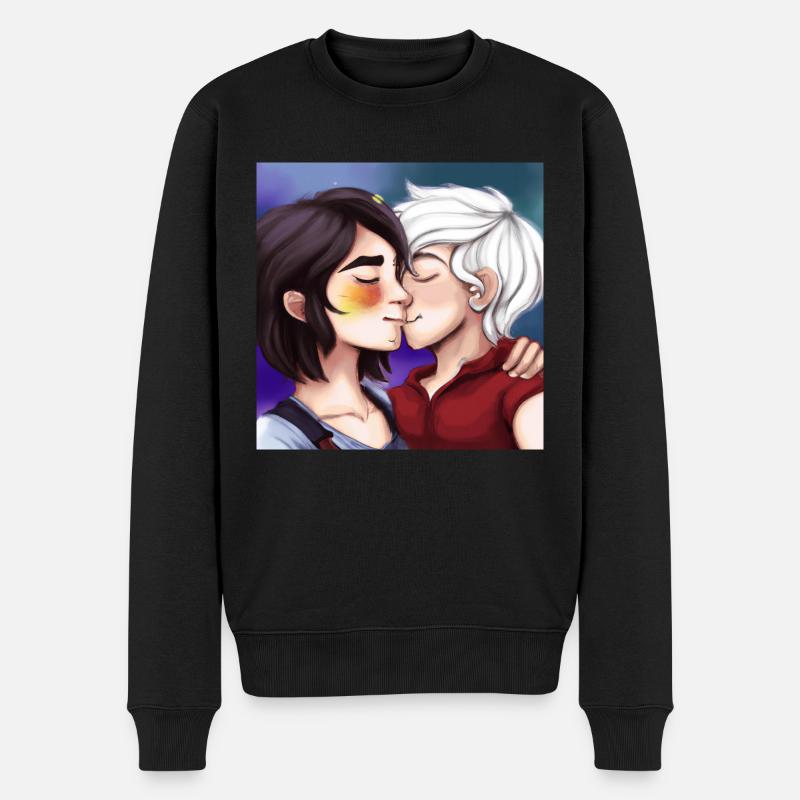 LGBT Queer kiss 🌈🌈 - Pull Premium bio Homme - noir