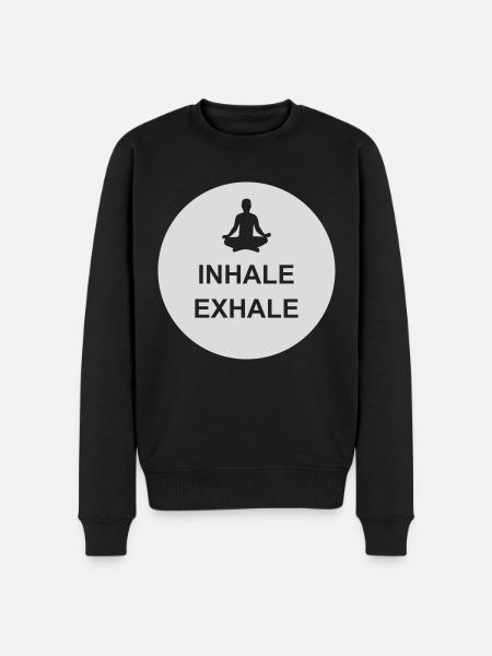 Inspirez expirez Yoga citation - Pull Premium bio Homme - noir
