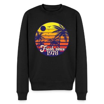 Fresh since 1978 birthday - Men's Premium Organic Jumper - black - Front - Nico (187cm)
