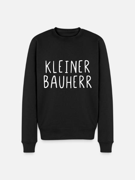 Kleiner Bauherr - Männer Premium Bio Pullover - Schwarz