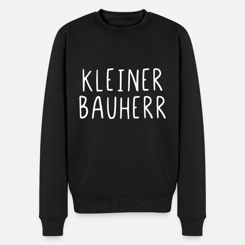 Kleiner Bauherr - Männer Premium Bio Pullover - Schwarz
