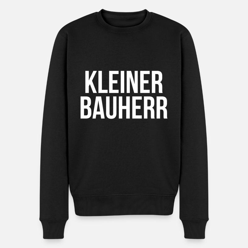 Kleiner Bauherr - Männer Premium Bio Pullover - Schwarz