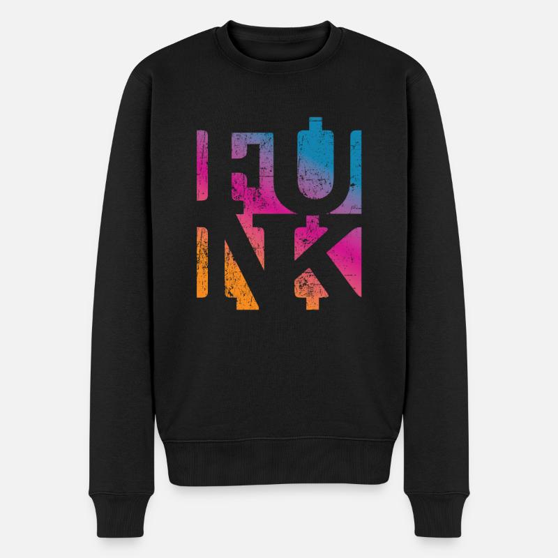 Funky Music - Männer Premium Bio Pullover - Schwarz