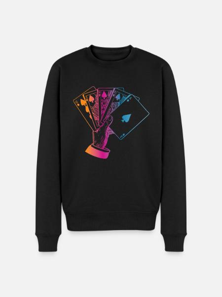Poker Gift Idea - Men's Premium Organic Jumper - black