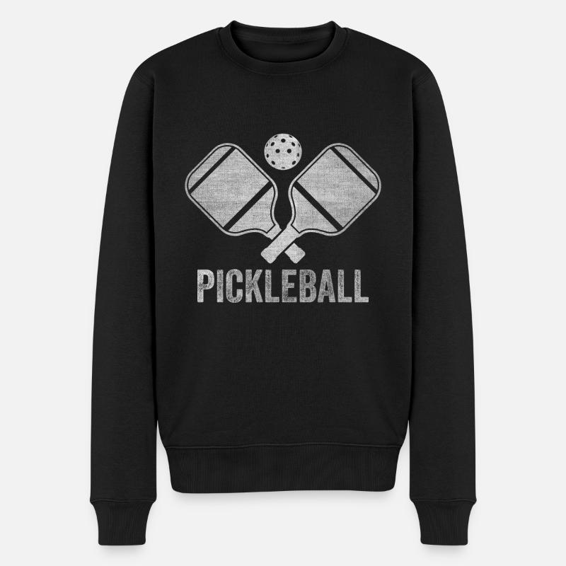 Pickleball Pickleball Pickleball - Männer Premium Bio Pullover - Schwarz