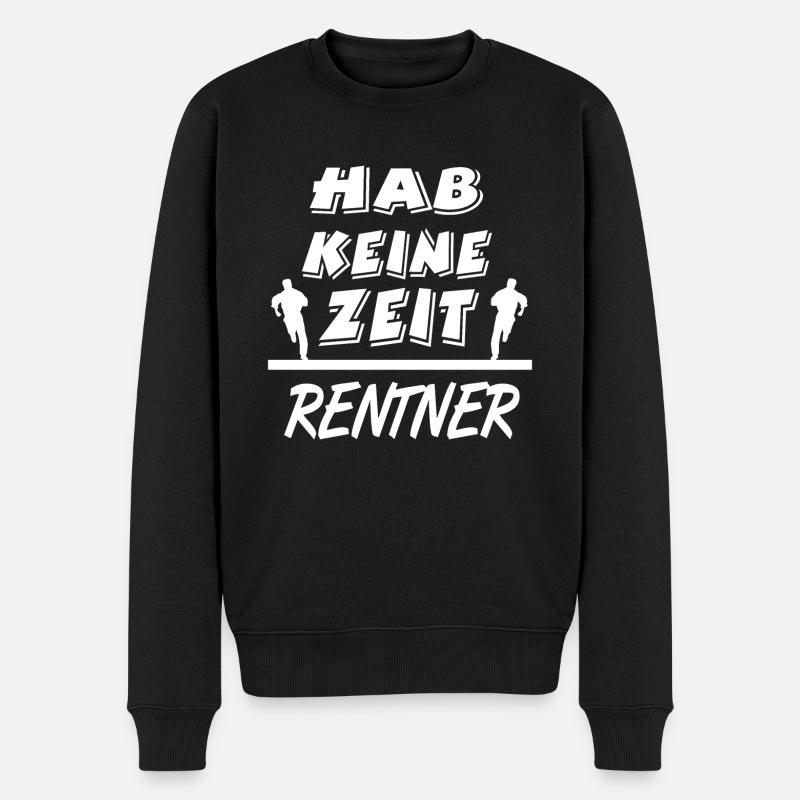 Rentner - Männer Premium Bio Pullover - Schwarz