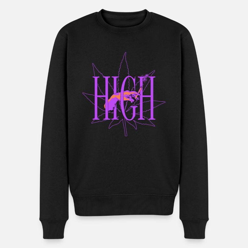 High like Da Vinci - Männer Premium Bio Pullover - Schwarz