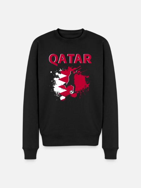 Qatar Football 2022 Tifoso di calcio del Qatar - Maglione ecologico premium da uomo - nero
