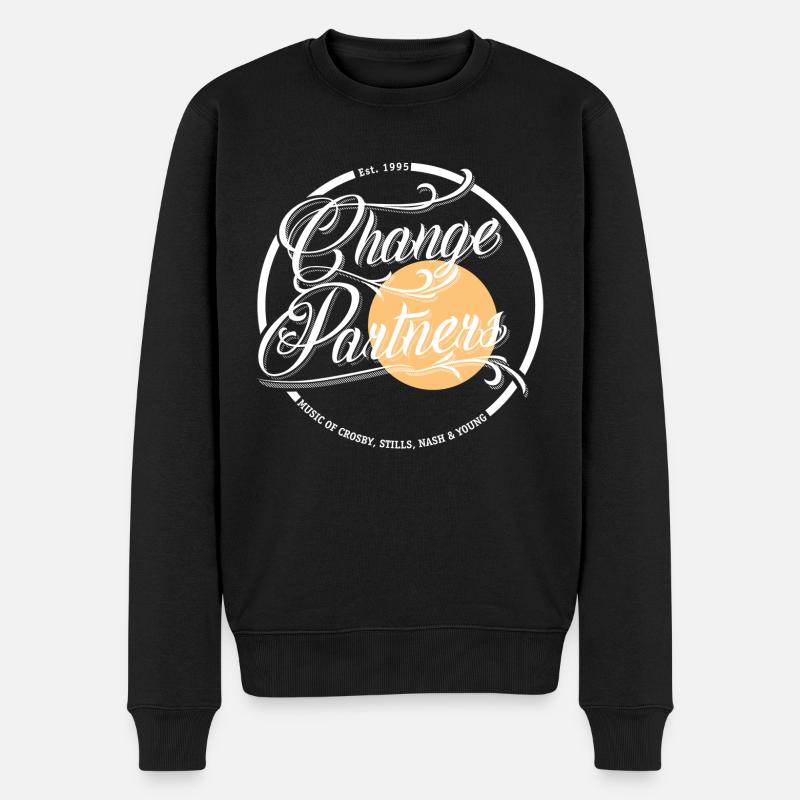 Change Partners - Männer Premium Bio Pullover - Schwarz