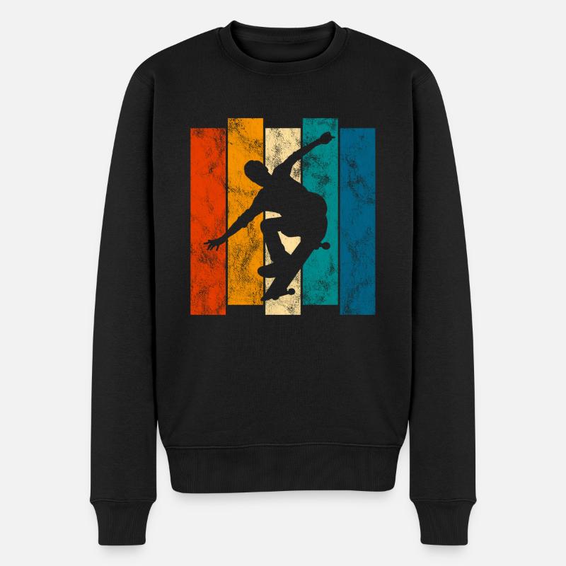 Skateboarder Skateboard Skater Skate Skateing - Pull Premium bio Homme - noir