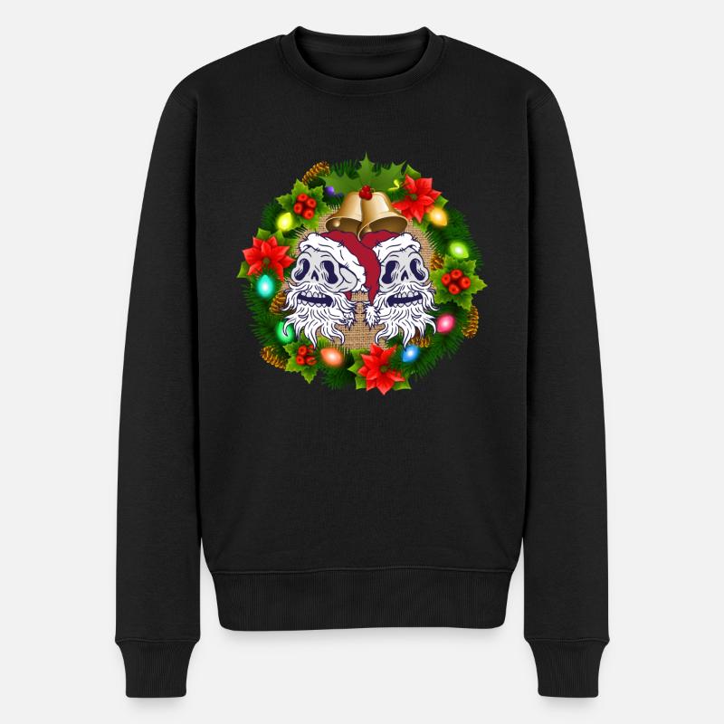 weihnachtsoutfit Männer - Männer Premium Bio Pullover - Schwarz