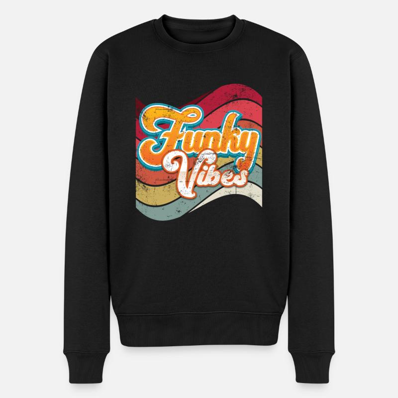 Ambiance funky - Pull Premium bio Homme - noir