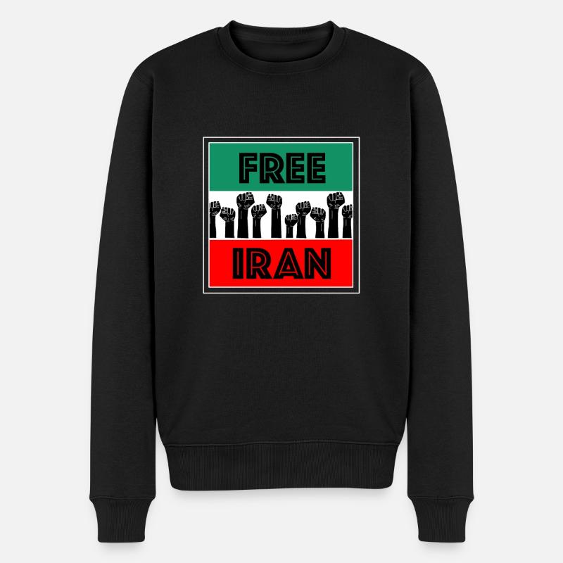 Libérez l’Iran - Pull Premium bio Homme - noir