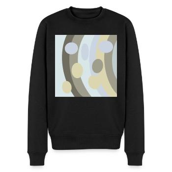 Zeitlos elegantes Retro Boho Muster abstrakt - Männer Premium Bio Pullover - Schwarz - Vorne - Nico (187cm)