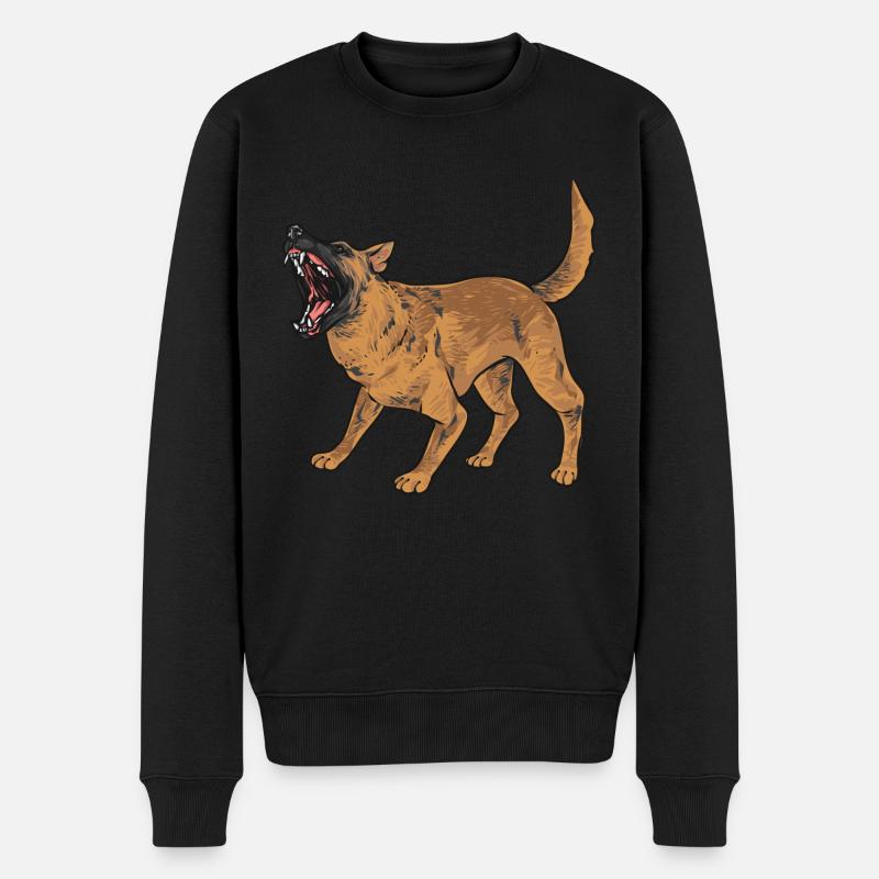 Malinois Belgischer Schäferhund Mechelaar Hund - Männer Premium Bio Pullover - Schwarz