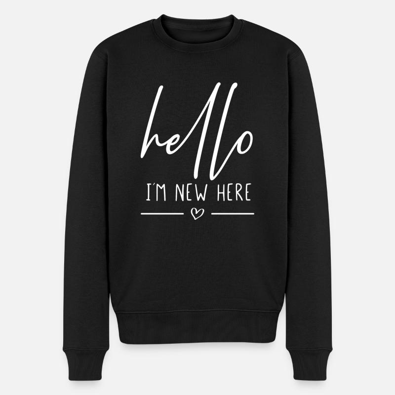 Bonjour dans le nouveau ici - Pull Premium bio Homme - noir