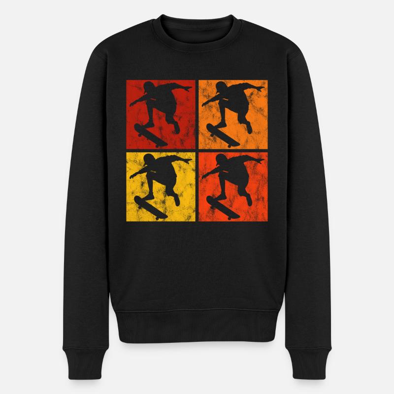 Skateboarder Skateboard Skater Skate Skateing - Pull Premium bio Homme - noir