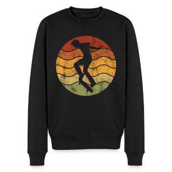 Skateboarder Skateboard Skater Skate Skateing - Pull Premium bio Homme - noir - Devant - Nico (187cm)