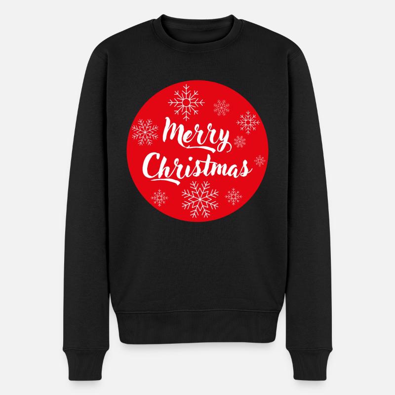Frohe Weihnachten - Männer Premium Bio Pullover - Schwarz
