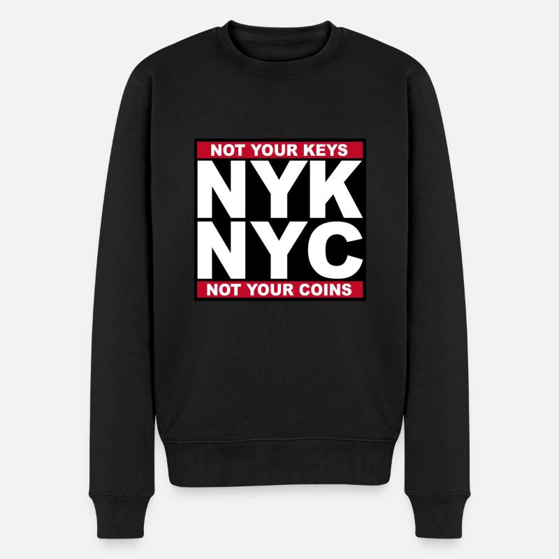 NYK NYC BG - Männer Premium Bio Pullover - Schwarz