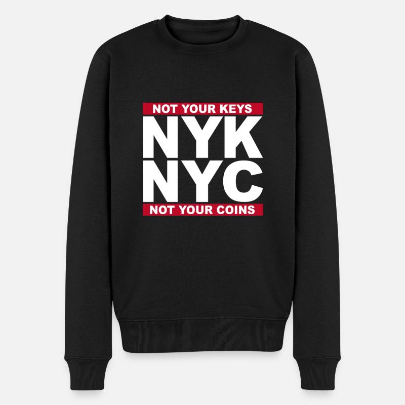 NYK NYC - Männer Premium Bio Pullover - Schwarz