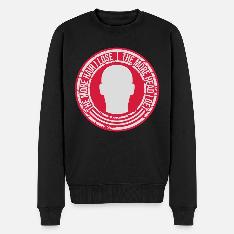 I get more head - Men's Premium Organic Jumper - black