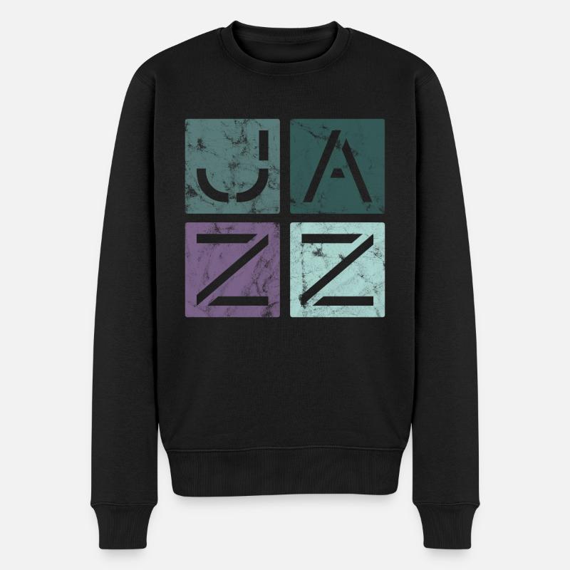 Jazz Rétro - Pull Premium bio Homme - noir