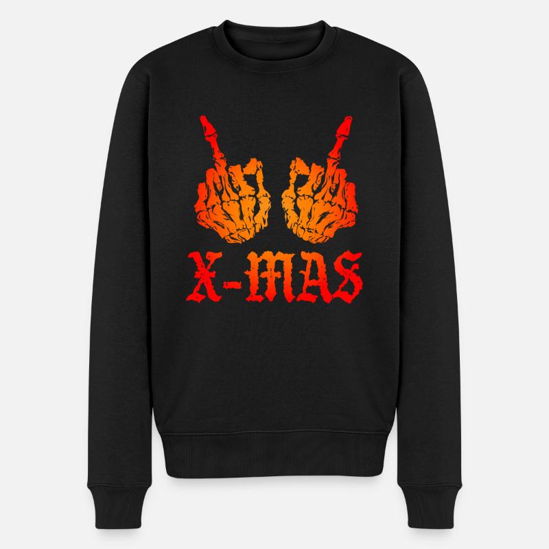 Fuck Weihnachten - Männer Premium Bio Pullover - Schwarz