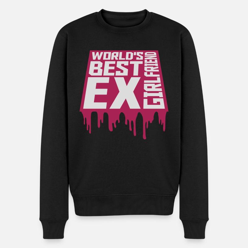 worlds best ex girlfriend - Männer Premium Bio Pullover - Schwarz
