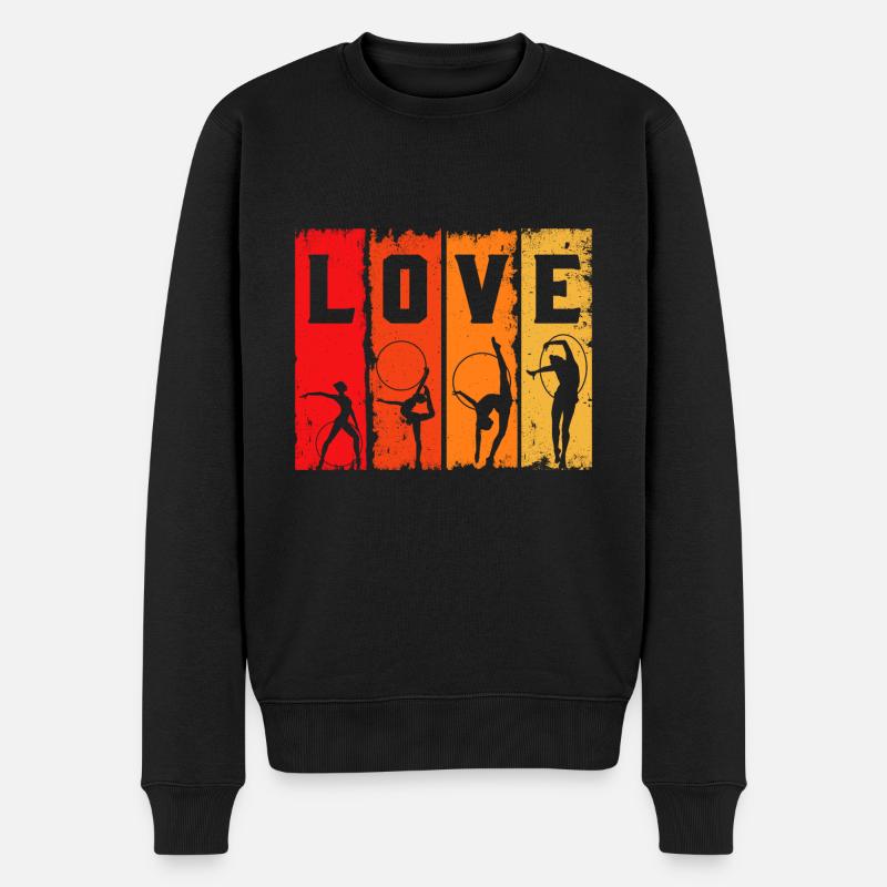 gymnastique - l'amour de gymnastique - Pull Premium bio Homme - noir