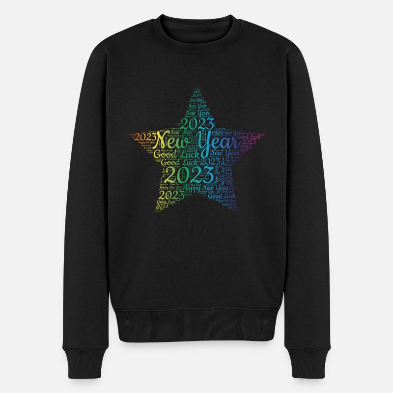 Étoile du Nouvel An 2023 - Pull Premium bio Homme - noir
