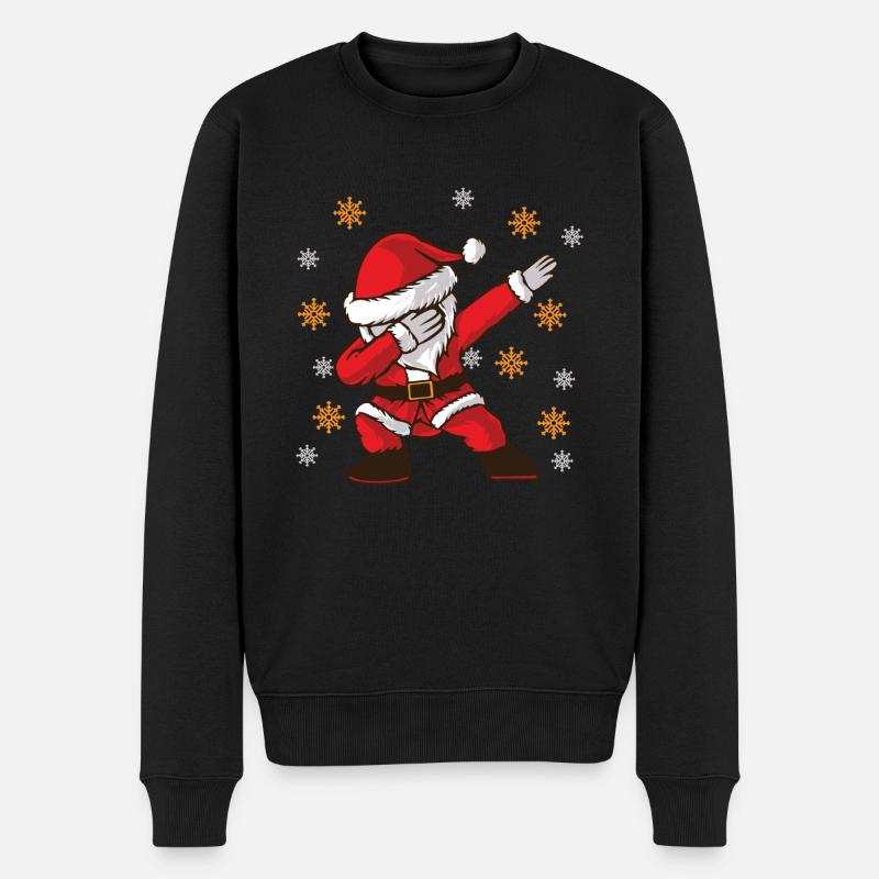Cooler Weihnachtsmann - Männer Premium Bio Pullover - Schwarz