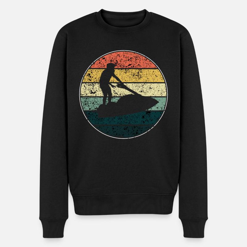 Jetski - Männer Premium Bio Pullover - Schwarz