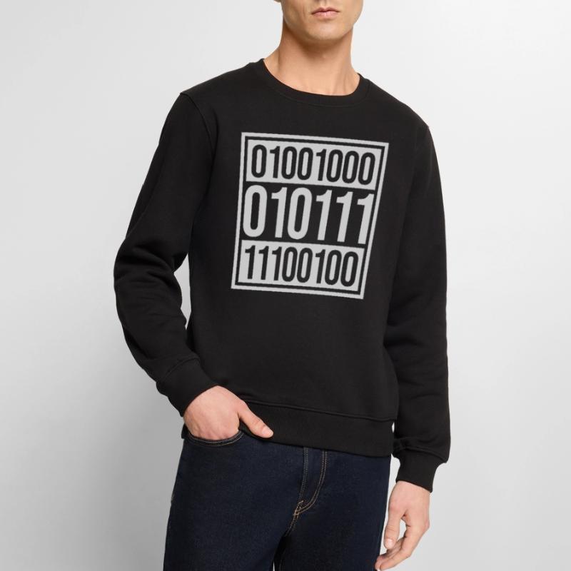 Binary Code Program Language Men's Premium Organic Jumper