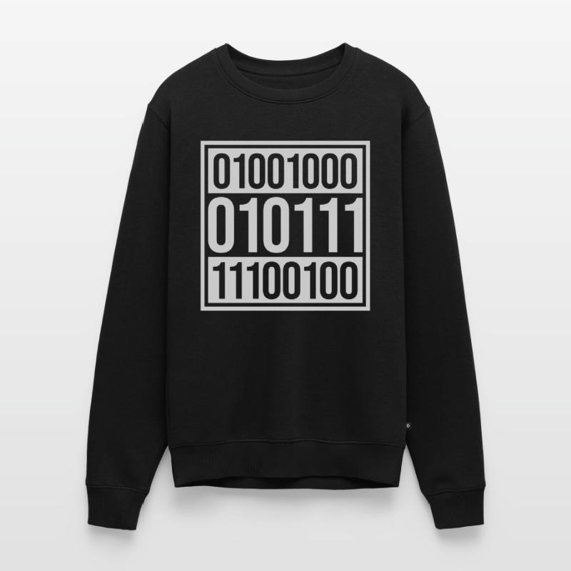 Binary Code Program Language Men's Premium Organic Jumper