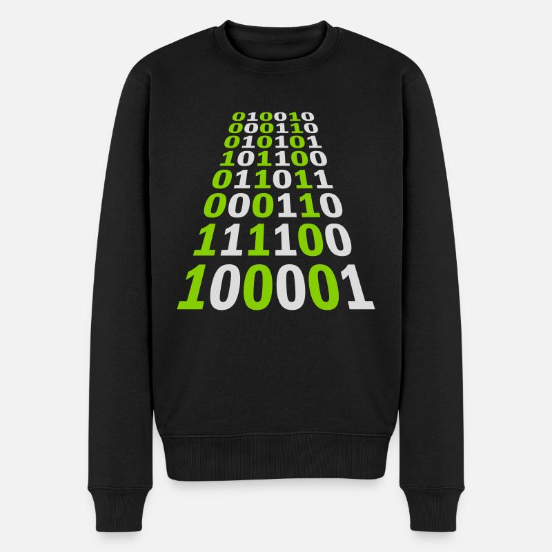 Binary Code Program Language - Men's Premium Organic Jumper - black
