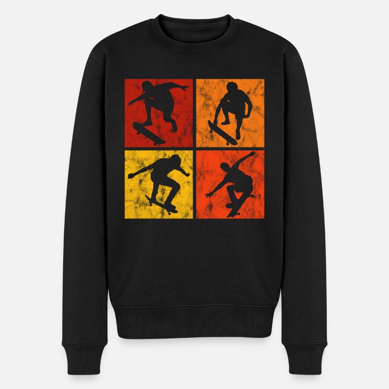 Skateboard Skateboarder Skater Skate Skateing - Pull Premium bio Homme - noir