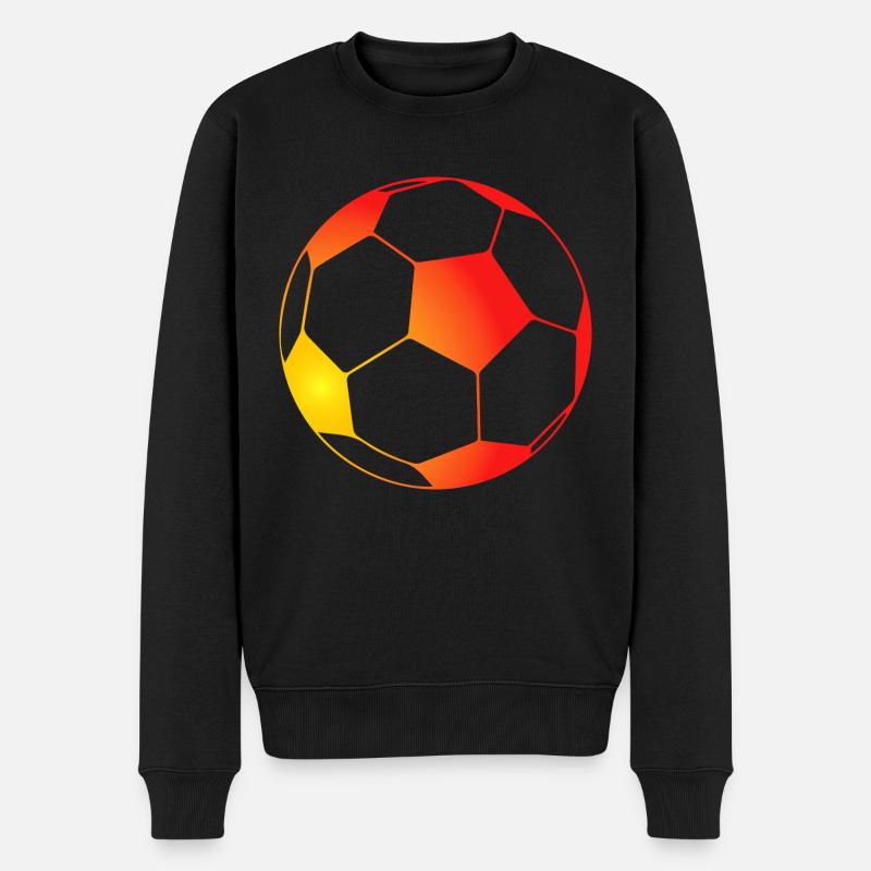 Fußball Soccer - Männer Premium Bio Pullover - Schwarz