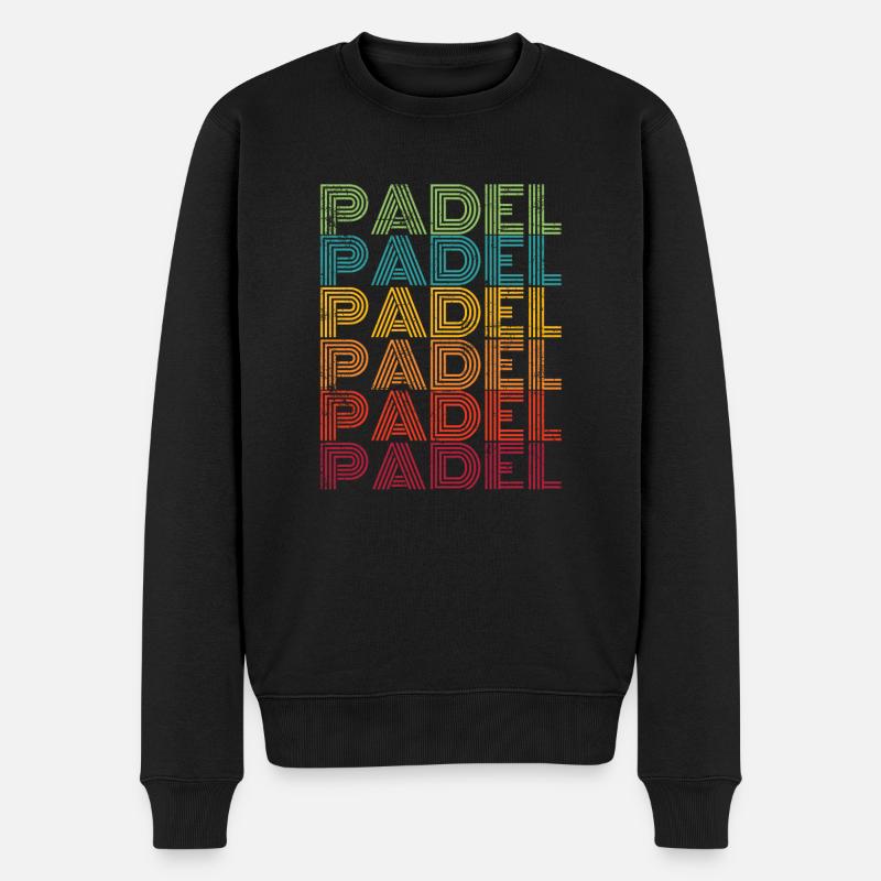 Padel Rétro - Pull Premium bio Homme - noir
