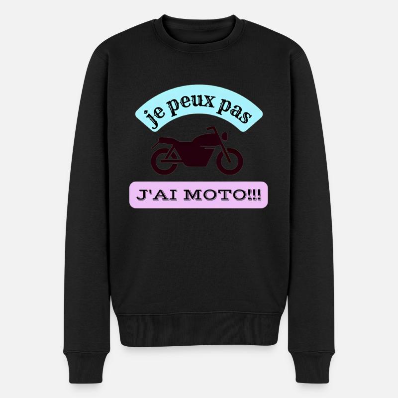 je peux pas j'ai moto - Pull Premium bio Homme - noir