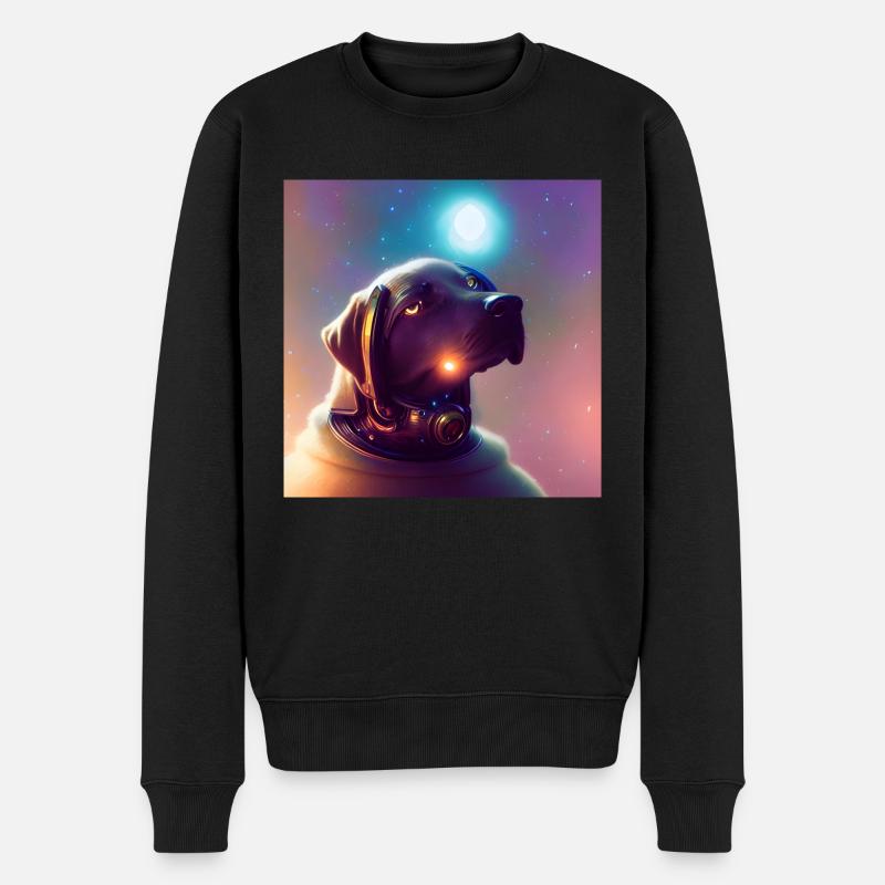 Le chien de l’univers - Pull Premium bio Homme - noir