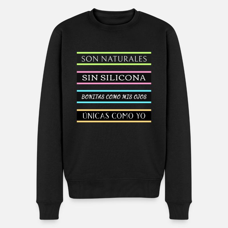 Ils sont naturels et sans silicone 5 - Pull Premium bio Homme - noir