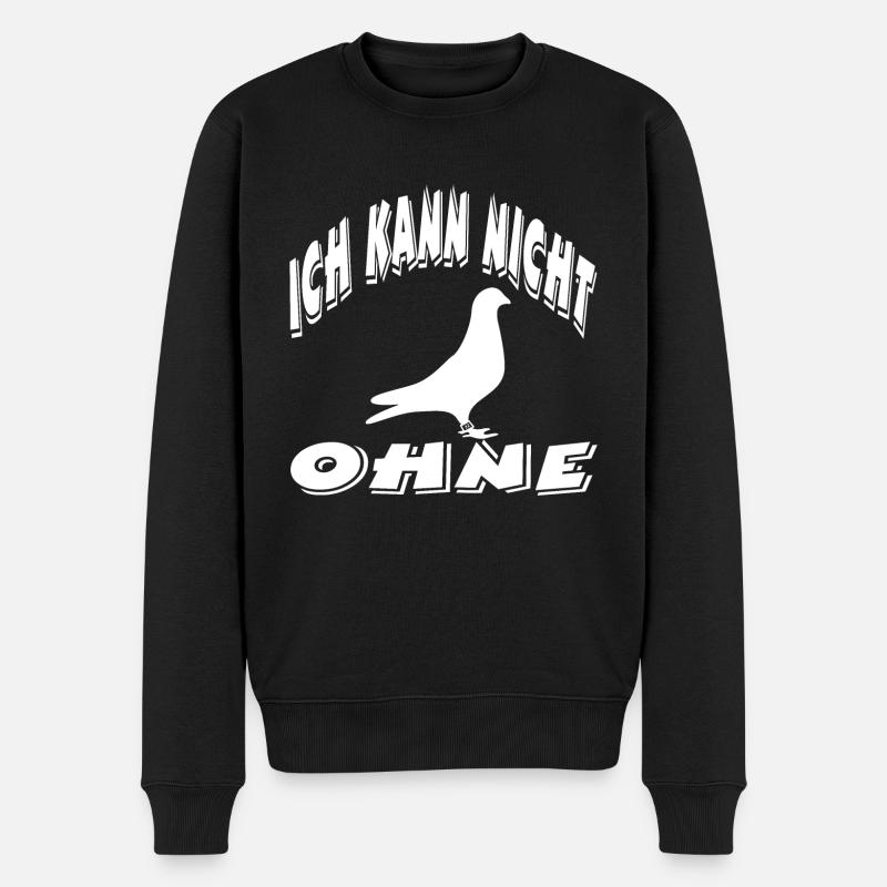 Tauben - Männer Premium Bio Pullover - Schwarz