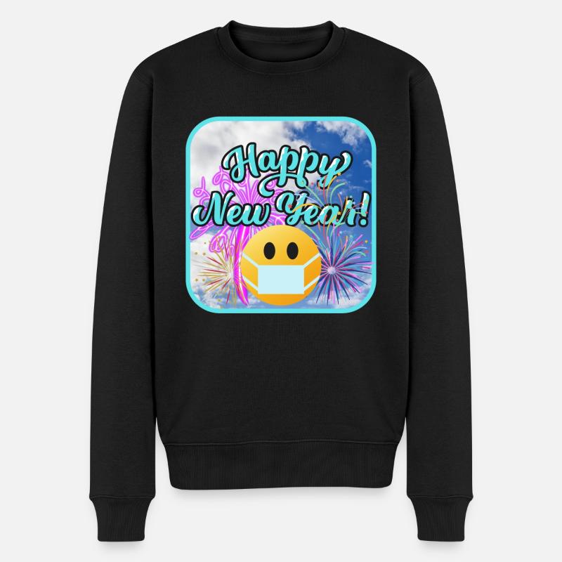 Bonne année, thème coloré. - Pull Premium bio Homme - noir