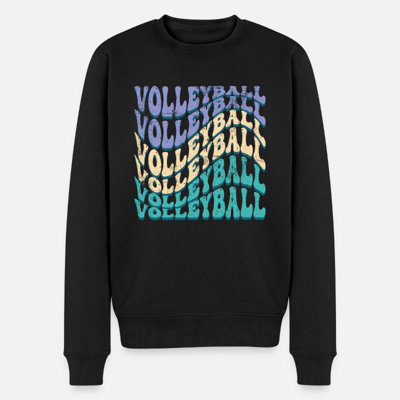 Volleyball Rétro - Pull Premium bio Homme - noir