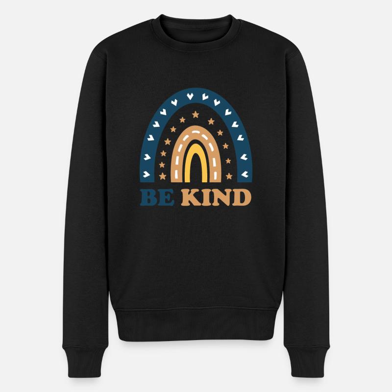 Be Kind - Männer Premium Bio Pullover - Schwarz