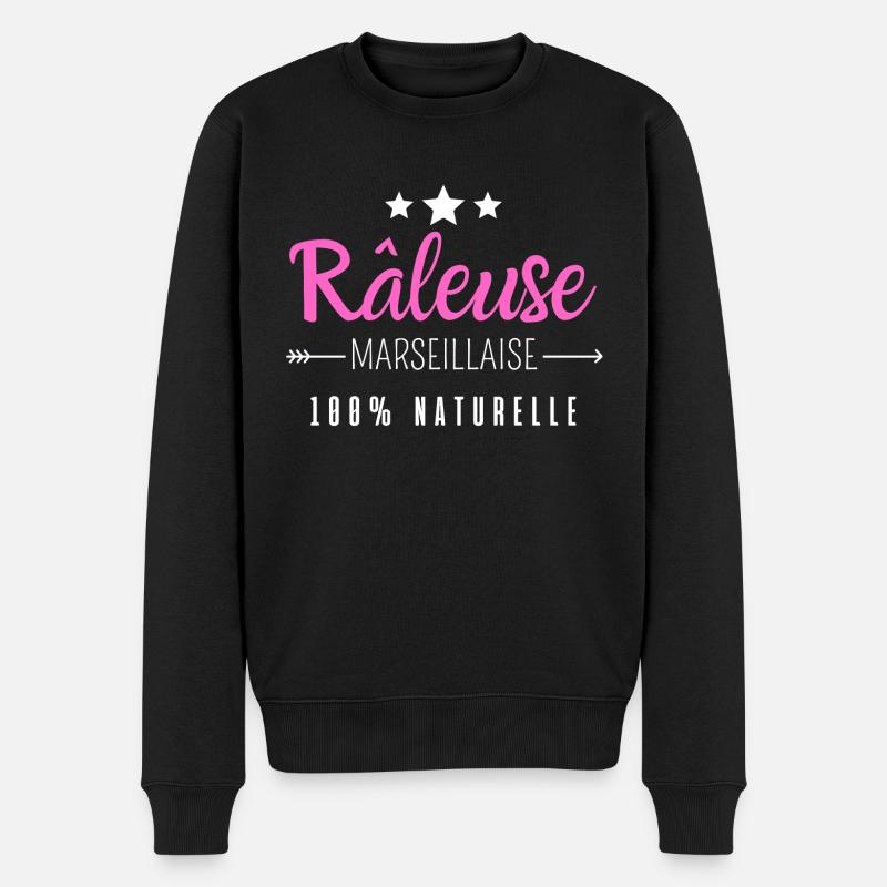 Râleuse Marseillaise 100% naturelle - Pull Premium bio Homme - noir